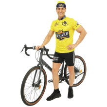 (L / XL) Tricard yellow cycling costume for men
