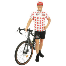 (S/M) Sauciflex men's white and red cycling costume