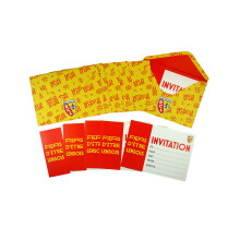 6 RC Lens Invitations and Envelopes