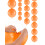 Rubies 20 Orange Inflatable Balloons to Connect 28 cm 1