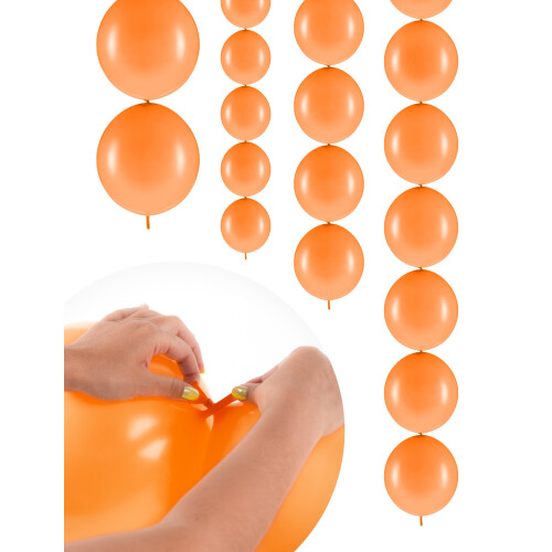 Rubies 20 Orange Inflatable Balloons to Connect 28 cm