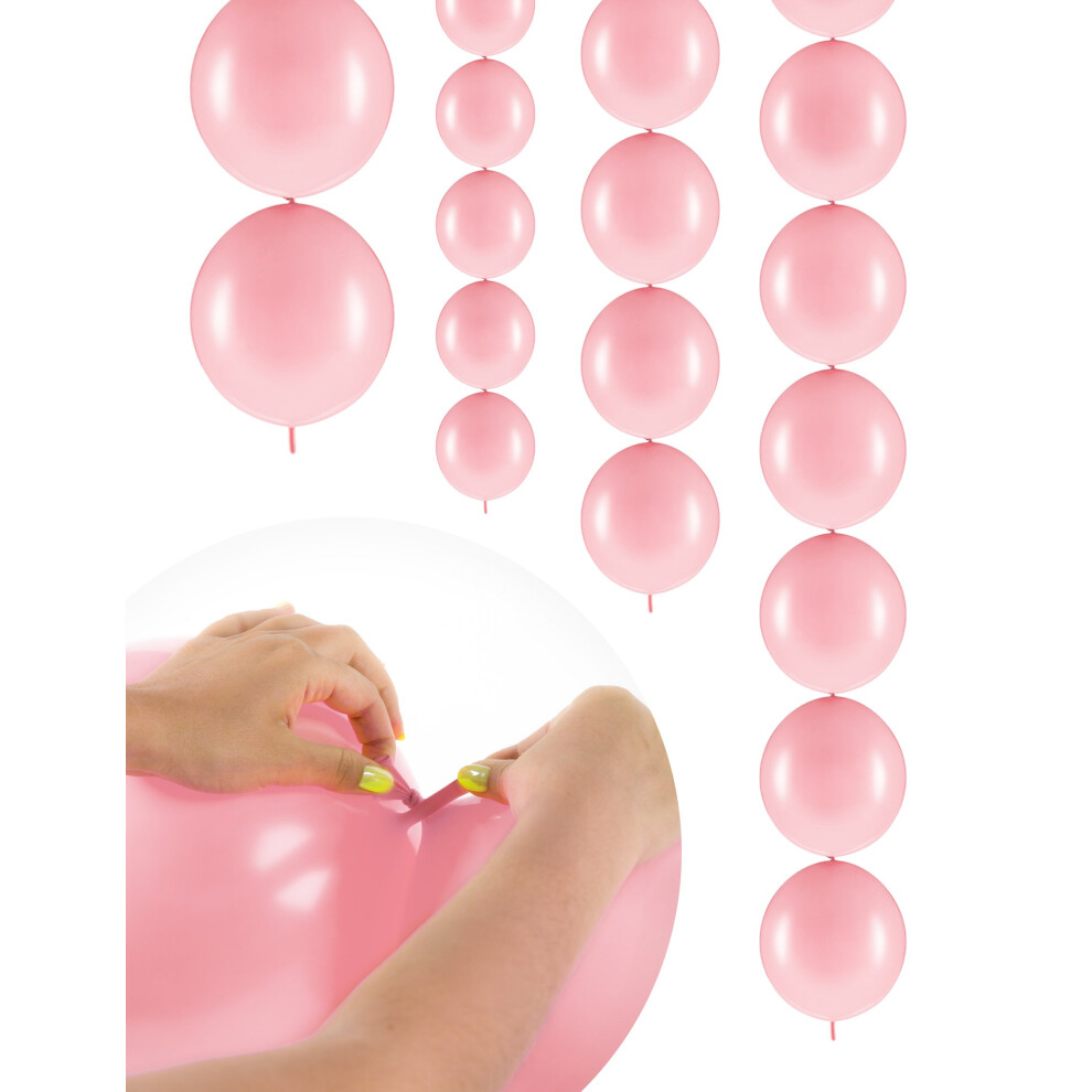 Rubies 20 Pastel Inflatable Balloons To Connect 28 Cm Pink