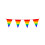 Rubies Rainbow pennant garland 10 m 1