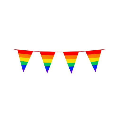 Rubies Rainbow pennant garland 10 m