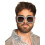 Rubies Adult black bling bling glasses 2