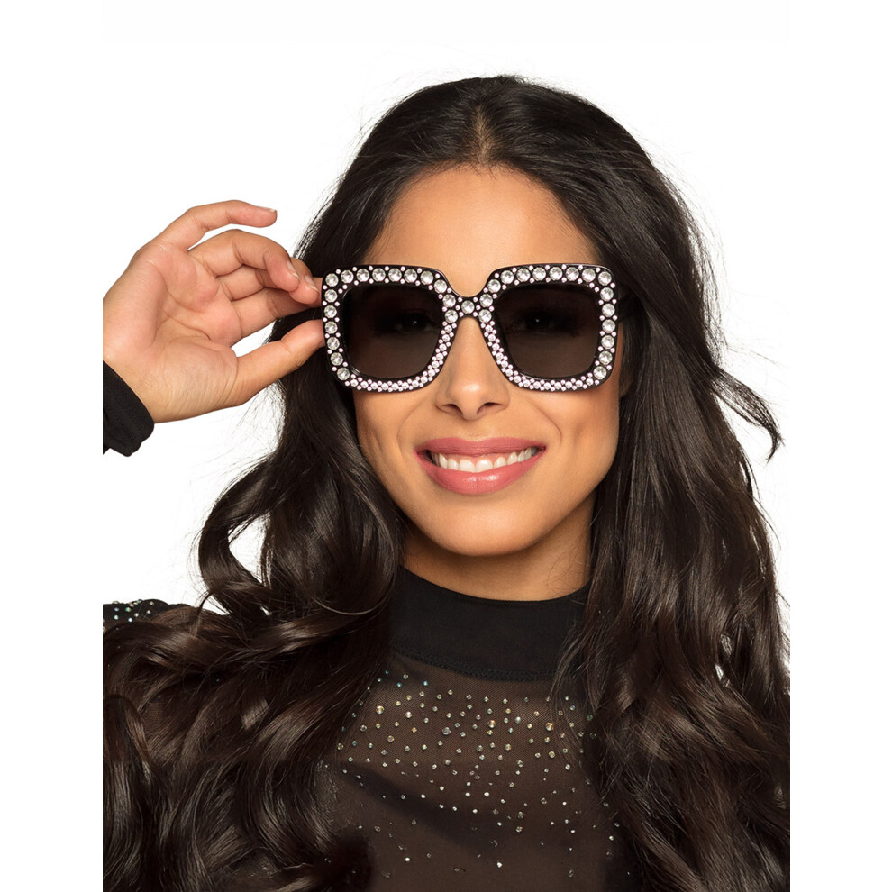 Rubies Unisex Black Adult Bling Bling Glasses