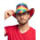 Rubies Adult Rainbow Sequin Cowboy Hat 1