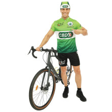 (L / XL) Green CBD cycling costume for men