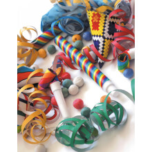 Multicolored party favor kit for 10 people