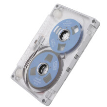 55-Minute Aluminum Reel-to-Reel Blank Sound Cassette Tape, Silver & Blue