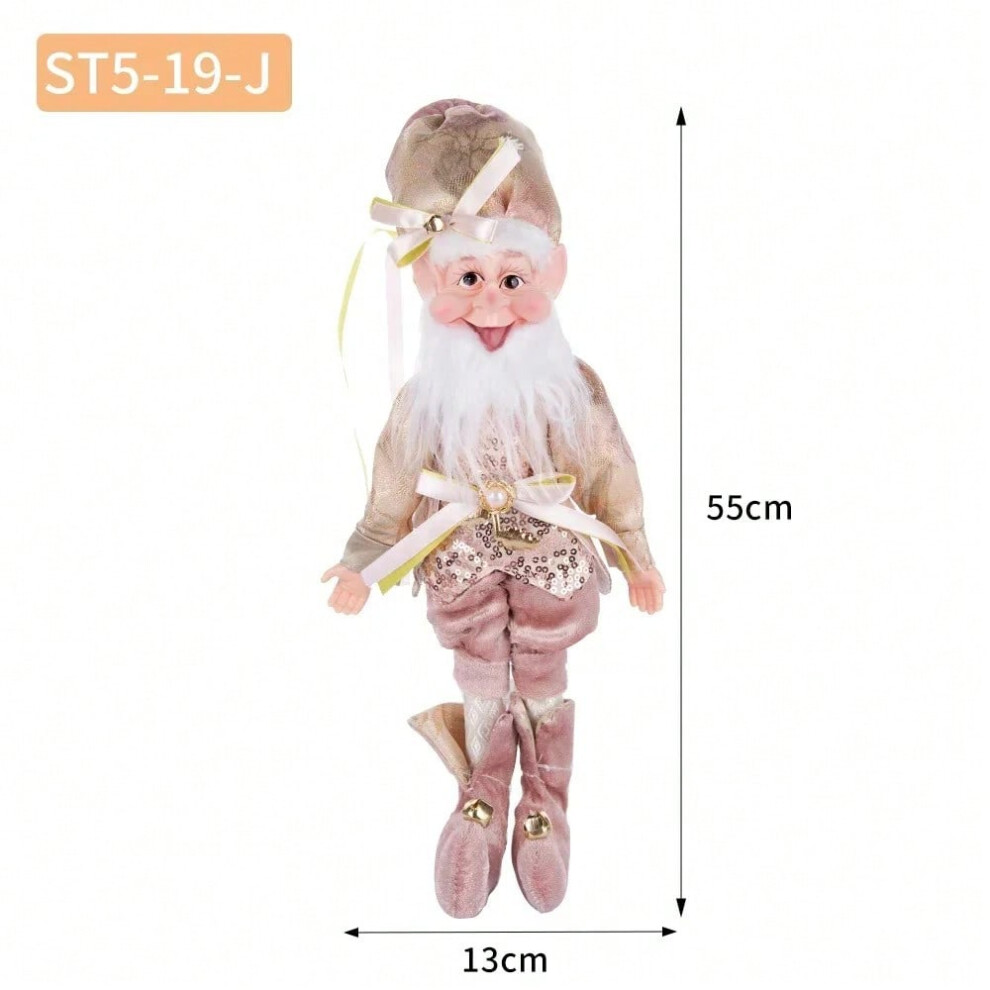 (J, 55 CM) Christmas Elves Home Christmas Tree Ornaments Long Nose Doll Figurine Elf Wall Hanging Party Decor Christmas Elf Plush Dolls-image-OPC-PJ9WTX6-NEW