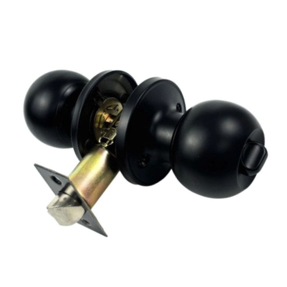 Sturdy Metal Round Handle Lock For 30Â50Mm Thick Bedroom Doors 7621331471371