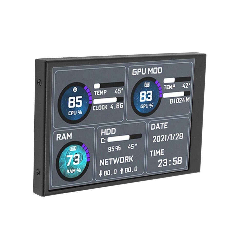3.5-Inch Ips Usb-C Secondary Screen For Computer Temperature Display 4901331477669