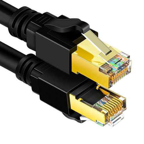 Cat 8 Ethernet-Kabel 40 Gbps 2000 MHz 1 m geschirmt