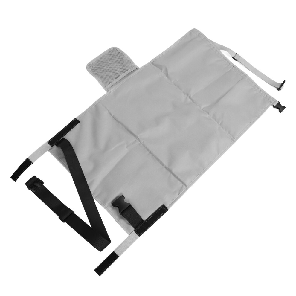 Kids Airplane Seat Extender Footrest Toddler Travel Bed Gray 77x43cm