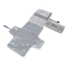 Portable Waterproof Baby Changing Pad with Wet Tissue Holder - Gray