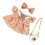 Rie Floral 20cm/7.9in Conjunto de ropa para muñecas algodón PP 9