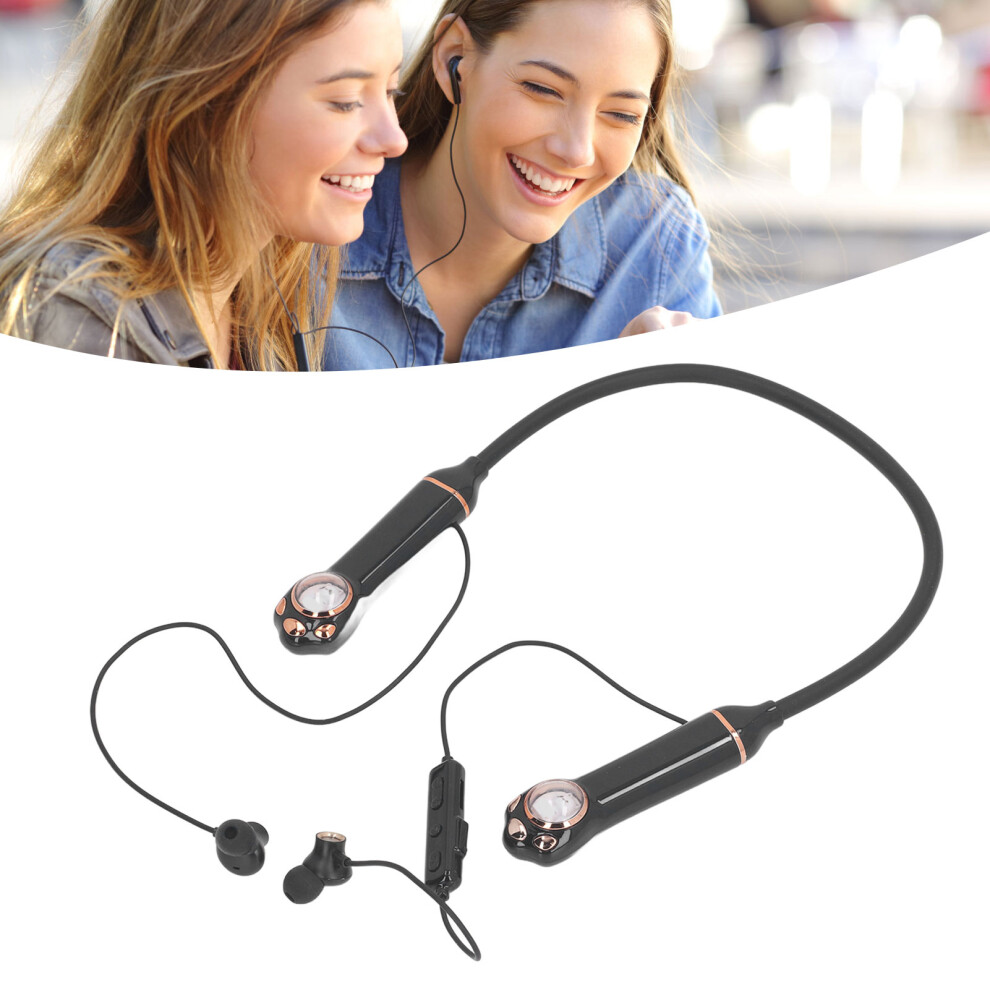 Wireless Neckband Earbuds Ipx5 Bluetooth 5.3 Rgb Backlight Black 8261331490638