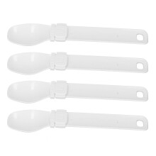 4Pcs ABS Cat Strip Squeeze Spoons, 25x5.5cm, Easy Clean Indoor Feeder