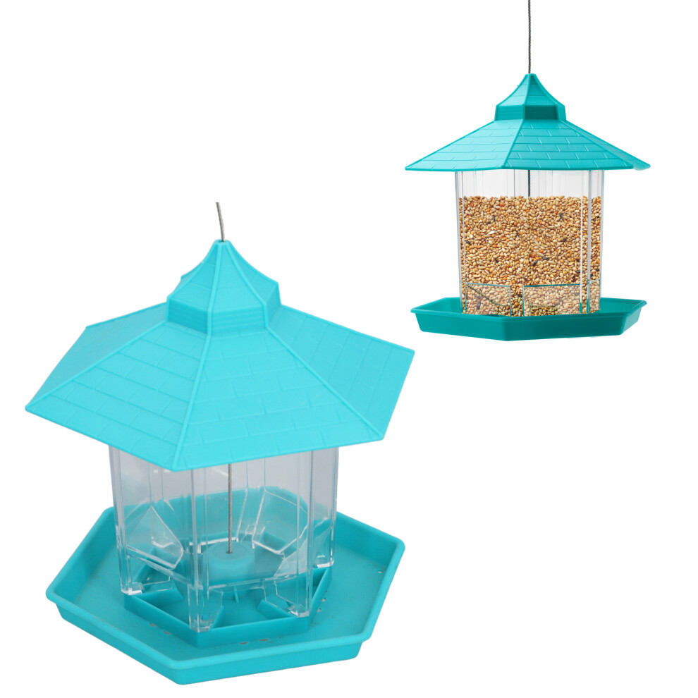 Balcony Squirrel Proof Bird Feeder 580ml Waterproof Large Capacity Outdoor