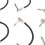 Guitar Effect Pedal Cable 6 pcs 15cm 1/4 Inch Right Angle Patch Cable Silver 12