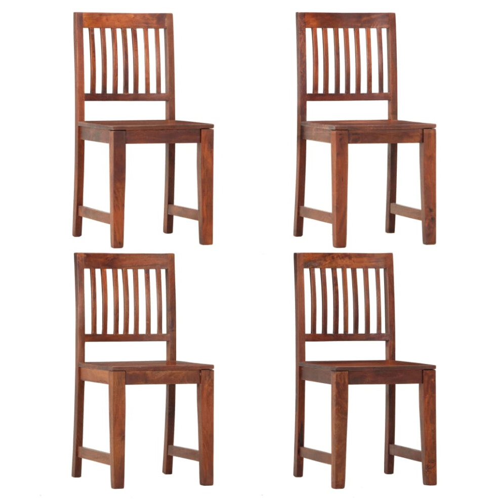 vidaXL 4x Solid Mango Wood Dining Chairs Kitchen Living Room Dinner Seating-image-OPC-PJ9WZ8G-NEW