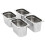 VidaXL vidaXL 4x Gastronorm Containers GN 1/4 150mm Stainless Steel Stackable Tray 2