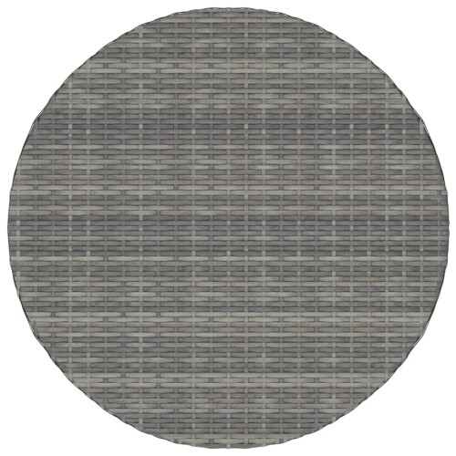 VidaXL vidaXL Garden Table Grey Poly Rattan Outdoor Patio Dining Dinner Table Unit 2