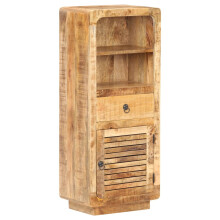 vidaXL Rough Mango Wood Highboard Wooden Sideboard Storage Cabinet Organiser