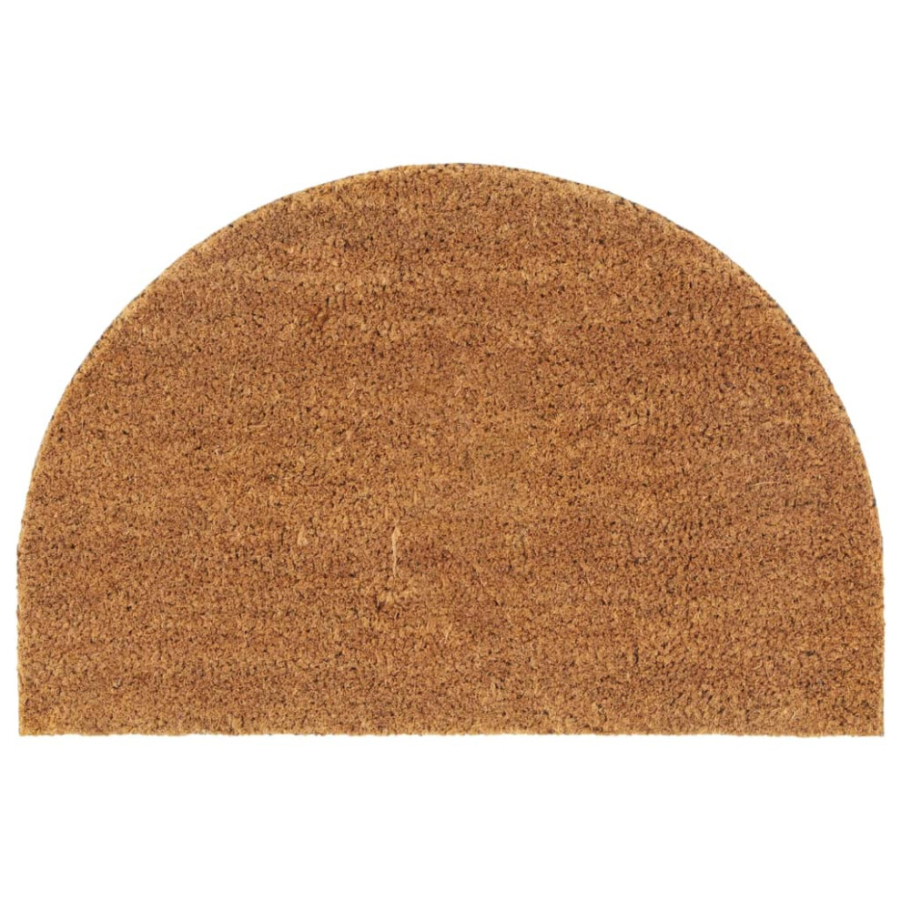 Vidaxl Door Mat Floor Mat Indoor Entrance Mat Natural Half Round Tufted Coir