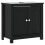 VidaXL vidaXL Bathroom Sink Cabinet Storage Vanity Unit BERG Black Solid Wood Pine 1