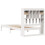 VidaXL vidaXL Bookcase Bed without Mattress Bed Frame White 90x200 cm Solid Wood Pine 8