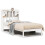 VidaXL vidaXL Bookcase Bed without Mattress Bed Frame White 90x200 cm Solid Wood Pine 2