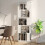 VidaXL vidaXL Solid Wood Pine Book Cabinet/Room Divider White Storage Rack Book Stand 3