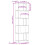 VidaXL vidaXL Solid Wood Pine Book Cabinet/Room Divider White Storage Rack Book Stand 4