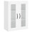 VidaXL vidaXL Wall Mounted Cabinet Storage Cabinet Cupboard White Engineered Wood 2