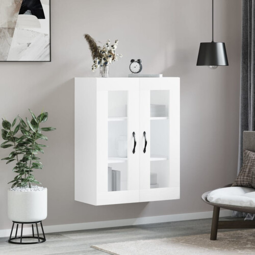 VidaXL vidaXL Wall Mounted Cabinet Storage Cabinet Cupboard White Engineered Wood 2