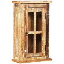 vidaXL Solid Reclaimed Wood Wall Cabinet 44x21x72cm Storage Cupboard Vitrine