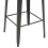 VidaXL vidaXL 3 Piece Bar Set Steel Black Dining Table 2 Stackable Stools Furniture 6