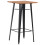VidaXL vidaXL 2x Bar Table Black 60cm Solid Pine Wood Steel Kitchen Dining Table 1