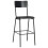 VidaXL vidaXL 3 Piece Bar Set Steel Black Dining Table 2 Stackable Stools Furniture 9