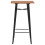 VidaXL vidaXL 2x Bar Table Black 60cm Solid Pine Wood Steel Kitchen Dining Table 2