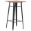 VidaXL vidaXL 3 Piece Bar Set Steel Black Dining Table 2 Stackable Stools Furniture 2