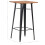 VidaXL vidaXL 2x Bar Table Black 60cm Solid Pine Wood Steel Kitchen Dining Table 6