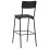 VidaXL vidaXL 3 Piece Bar Set Steel Black Dining Table 2 Stackable Stools Furniture 11