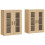 VidaXL vidaXL Wall Mounted Cabinets Storage Cupboard2 pcs Sonoma Oak Engineered Wood 2