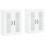 VidaXL vidaXL Wall Mounted Cabinets Side Cabinet Cupboard 2 pcs White Engineered Wood 2