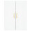 VidaXL vidaXL Wall Mounted Cabinets Side Cabinet Cupboard 2 pcs White Engineered Wood 6