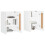 VidaXL vidaXL Wall Mounted Cabinets Side Cabinet Cupboard 2 pcs White Engineered Wood 3