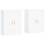 VidaXL vidaXL Wall Mounted Cabinets Side Cabinet Cupboard 2 pcs White Engineered Wood 1